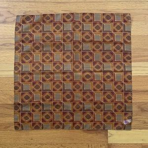 Brown and Orange Square Scarf